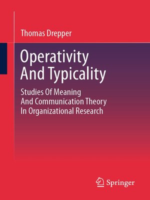 cover image of Operativity and Typicality